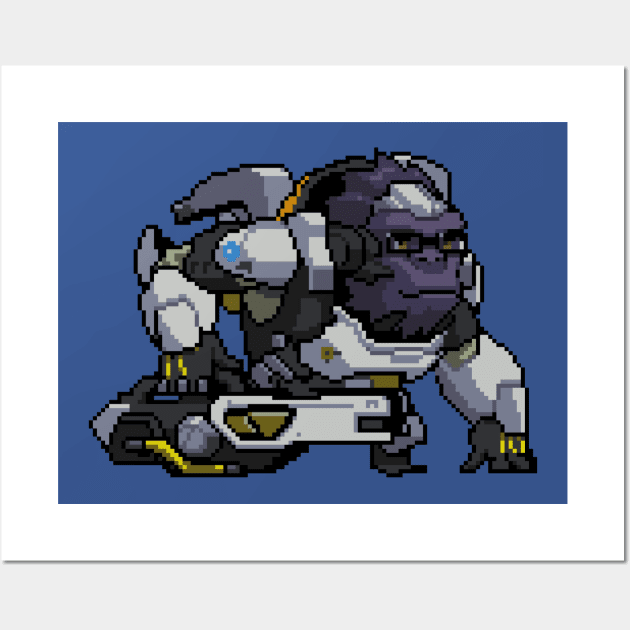 Overwatch - 16-Bit Winston Wall Art by wyckedguitarist